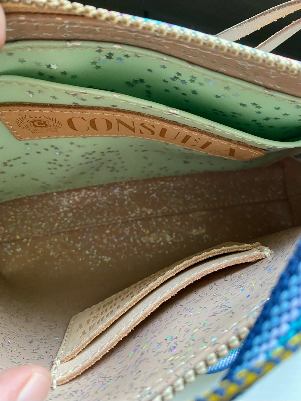 Consuela Multicolor Crossbody Bag - Pink, Turquoise, Yellow, Purple - Picture 4 of 9